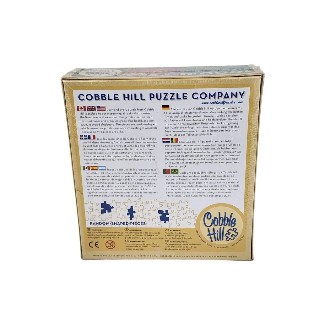COBBLE HILL FARM 1000 Pieces Jigsaw Puzzle Dogs Truck Goldens New Sealed